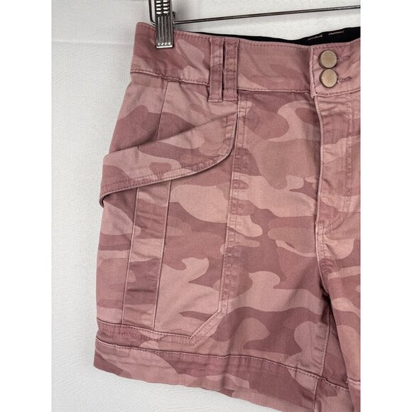 Democracy Womens "Ab"solution Camo Shorts Size 4 Pink - Picture 2 of 5